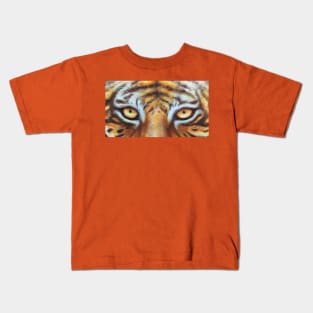 Tiger Eyes Oil Painting Kids T-Shirt